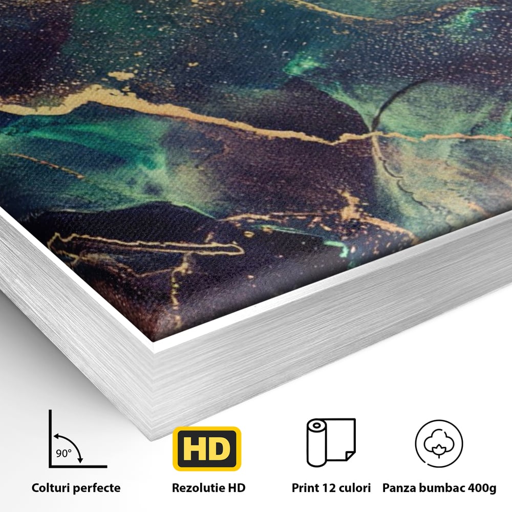 Tablou Canvas Premium LuxCanva® A1355, Abstract Dream , Dormitor, Natural Pigment, Luxury Art, Living, Culori Vibrante