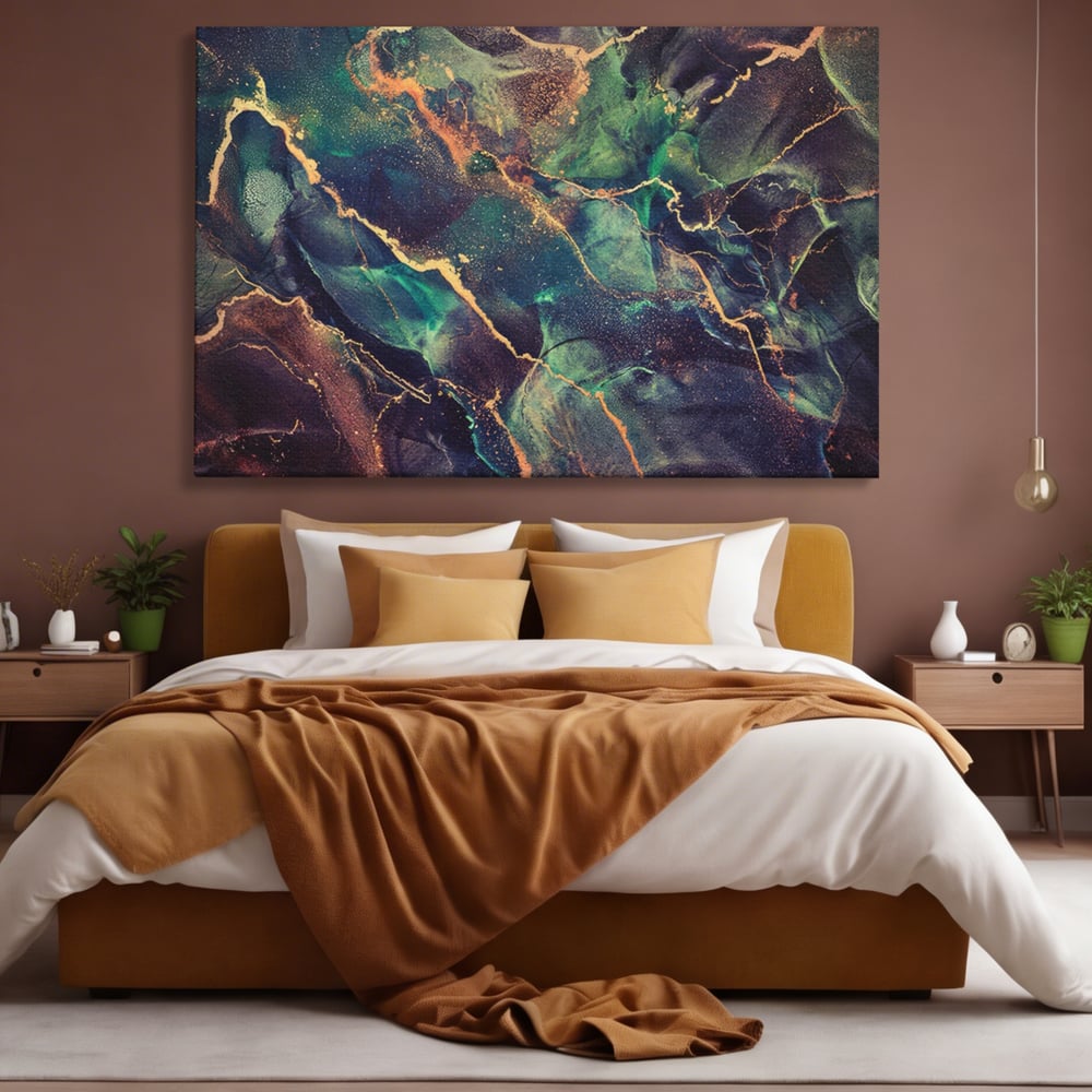 Tablou Canvas Premium LuxCanva® A1355, Abstract Dream , Dormitor, Natural Pigment, Luxury Art, Living, Culori Vibrante