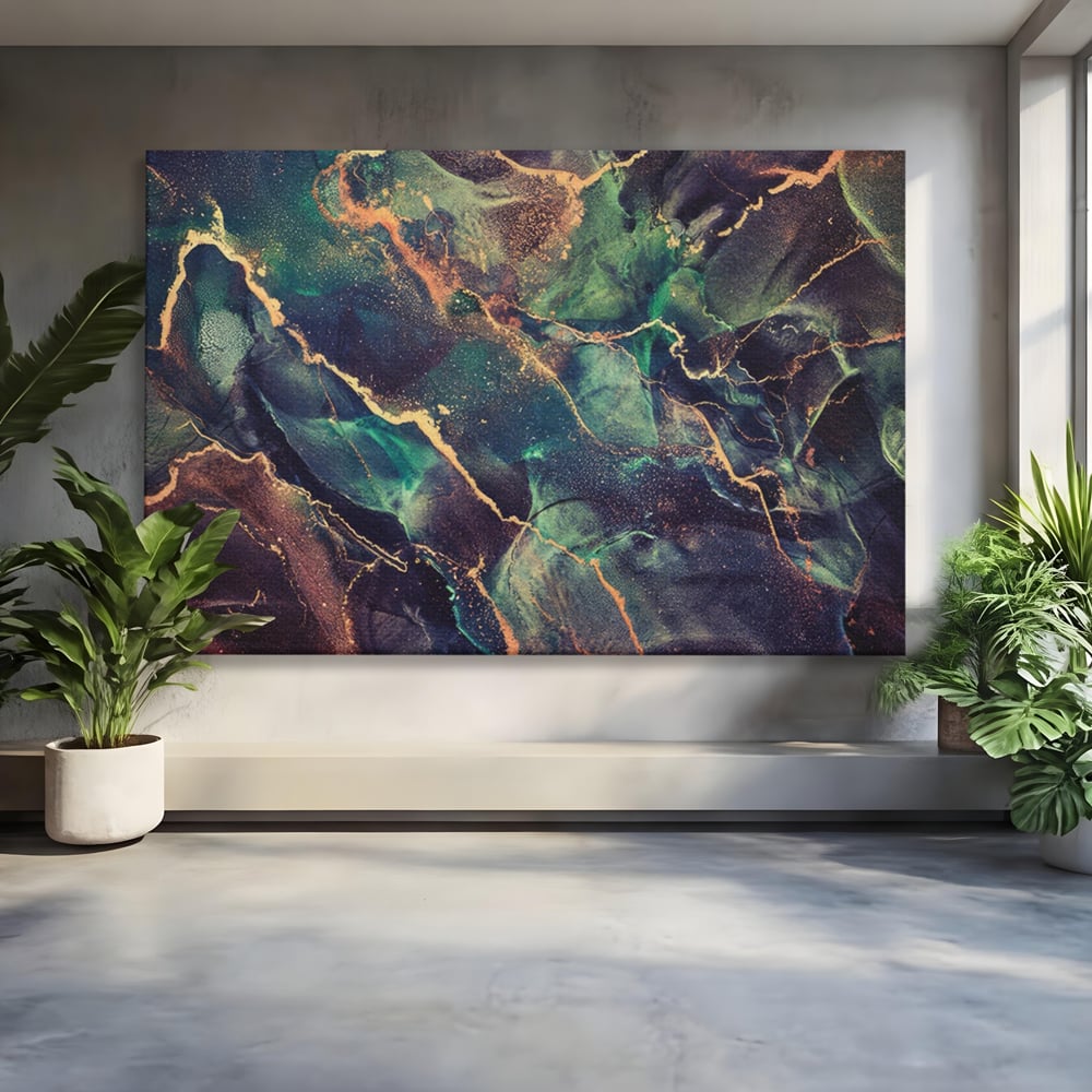 Tablou Canvas Premium LuxCanva® A1355, Abstract Dream , Dormitor, Natural Pigment, Luxury Art, Living, Culori Vibrante