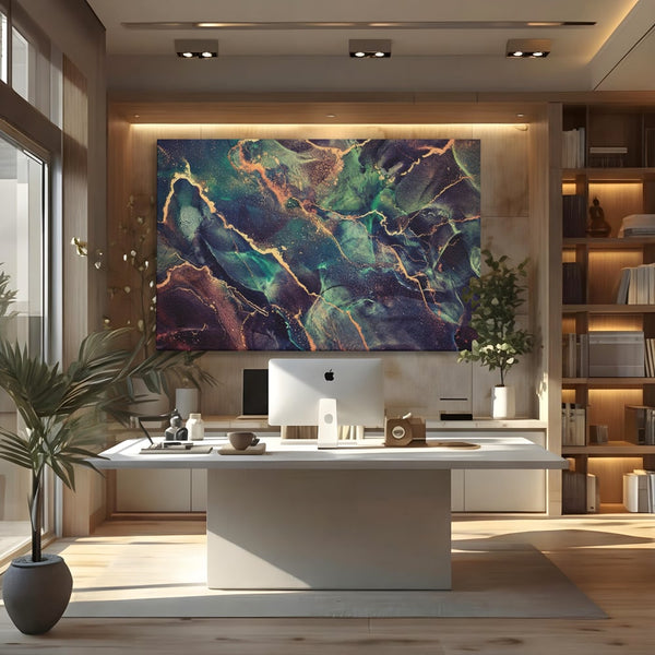 Tablou Canvas Premium LuxCanva® A1355, Abstract Dream , Dormitor, Natural Pigment, Luxury Art, Living, Culori Vibrante