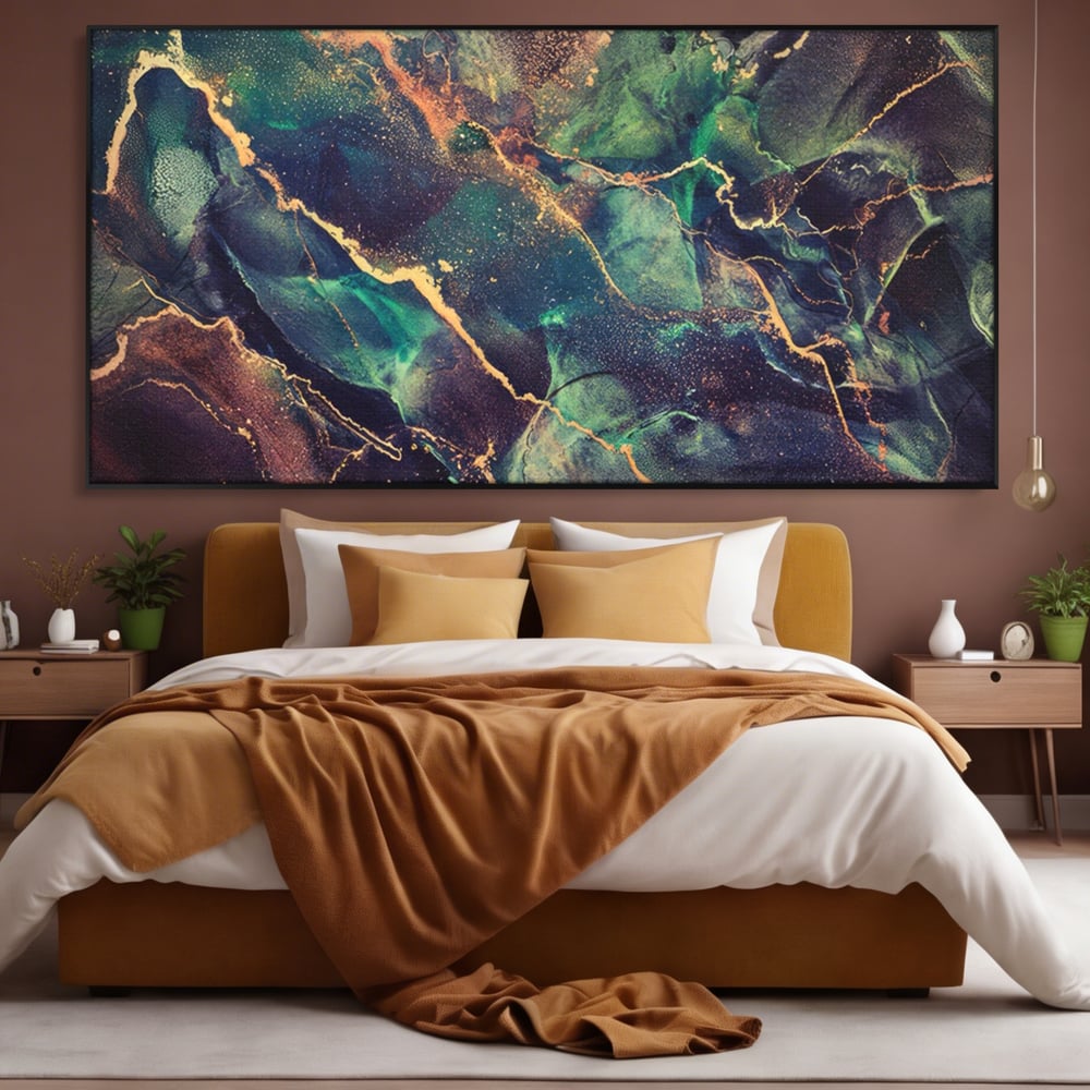 Tablou Canvas Premium LuxCanva® A1355, Abstract Dream , Dormitor, Natural Pigment, Luxury Art, Living, Culori Vibrante