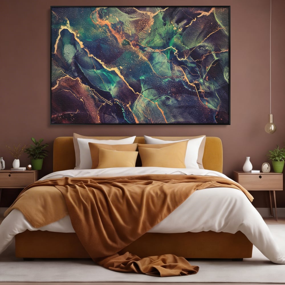 Tablou Canvas Premium LuxCanva® A1355, Abstract Dream , Dormitor, Natural Pigment, Luxury Art, Living, Culori Vibrante