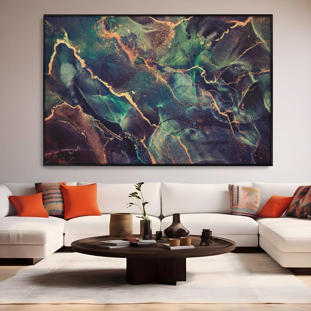 Tablou Canvas Premium LuxCanva® A1355, Abstract Dream , Dormitor, Natural Pigment, Luxury Art, Living, Culori Vibrante