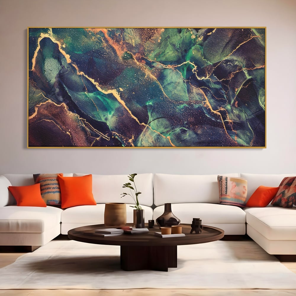 Tablou Canvas Premium LuxCanva® A1355, Abstract Dream , Dormitor, Natural Pigment, Luxury Art, Living, Culori Vibrante