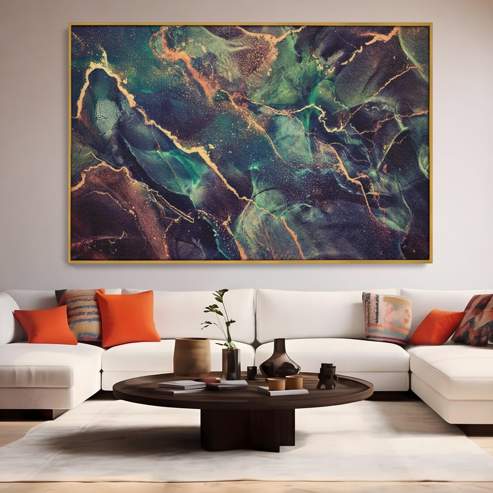 Tablou Canvas Premium LuxCanva® A1355, Abstract Dream , Dormitor, Natural Pigment, Luxury Art, Living, Culori Vibrante