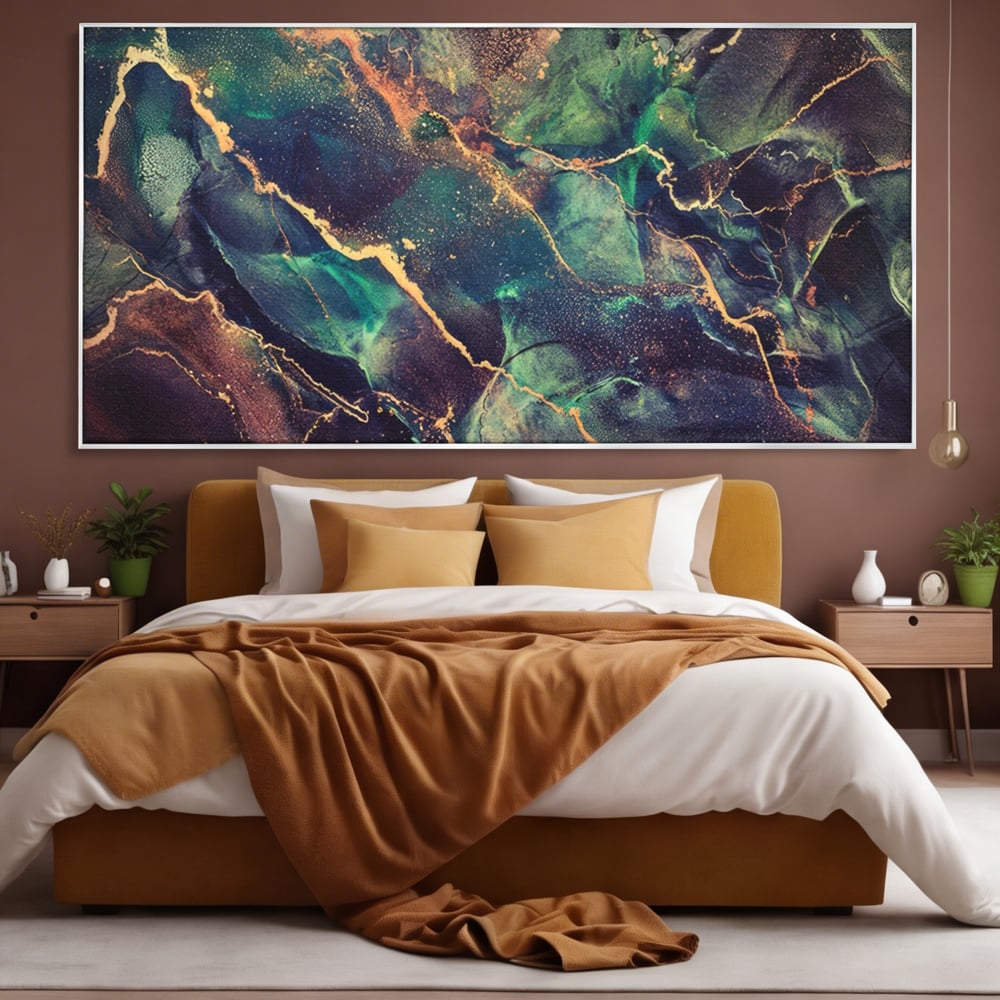 Tablou Canvas Premium LuxCanva® A1355, Abstract Dream , Dormitor, Natural Pigment, Luxury Art, Living, Culori Vibrante