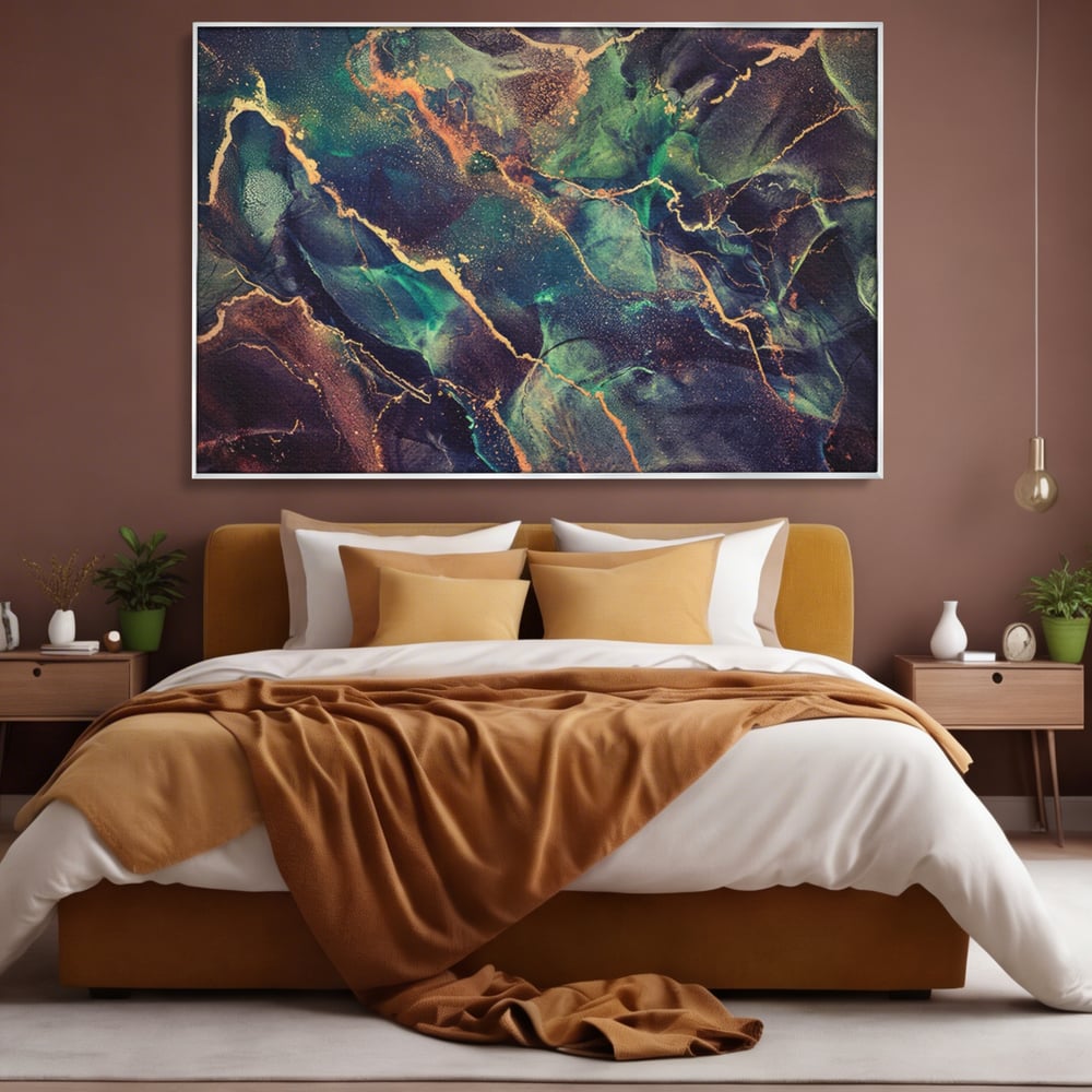 Tablou Canvas Premium LuxCanva® A1355, Abstract Dream , Dormitor, Natural Pigment, Luxury Art, Living, Culori Vibrante