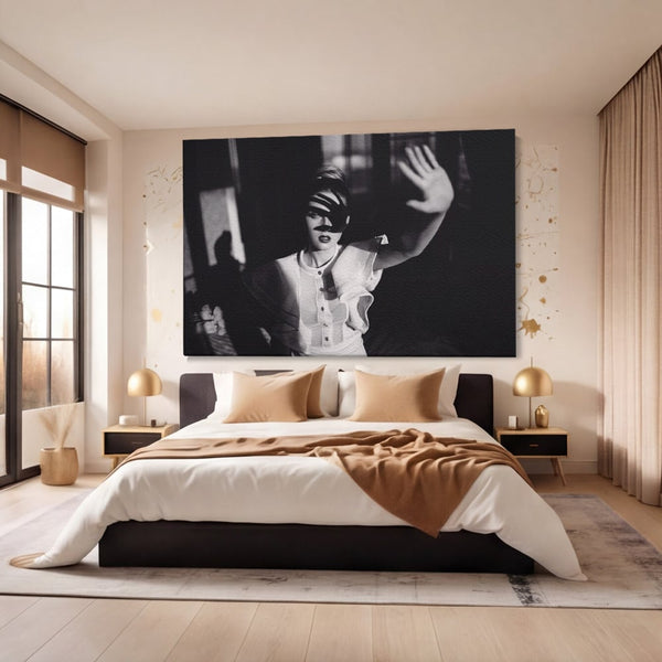 Tablou Canvas Premium LuxCanva® A1358, Elegant Lady , Frumusete, Dormitor, Femeie, Living, Alb-Negru