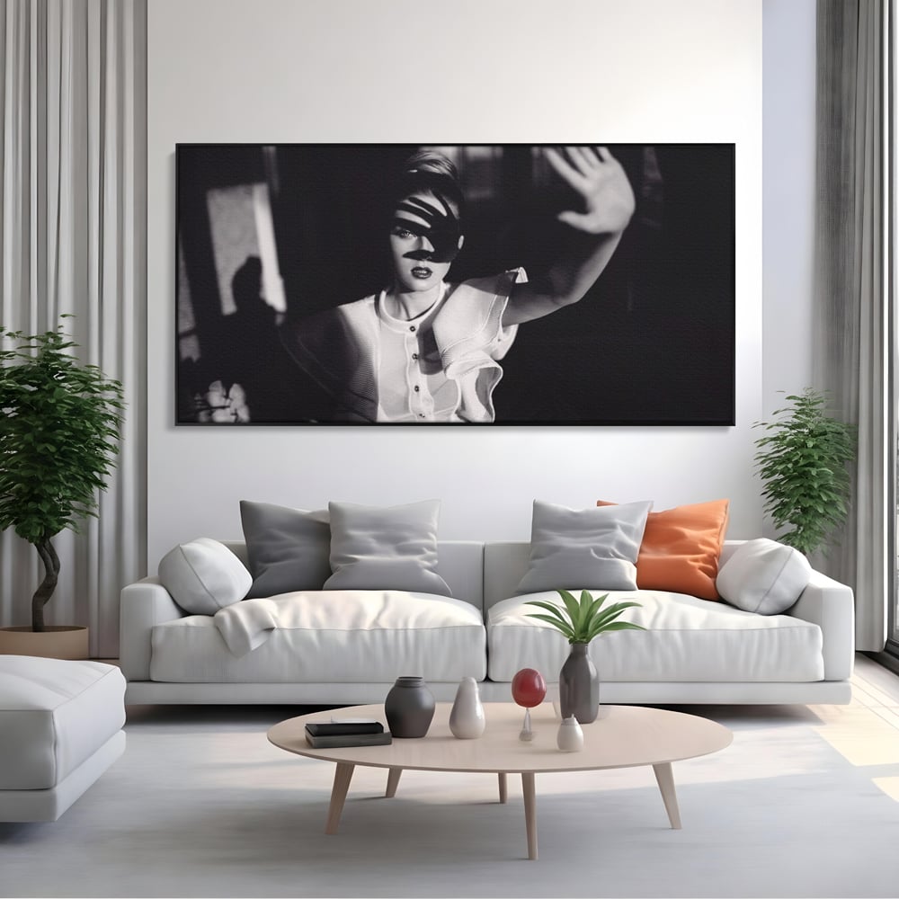 Tablou Canvas Premium LuxCanva® A1358, Elegant Lady , Frumusete, Dormitor, Femeie, Living, Alb-Negru