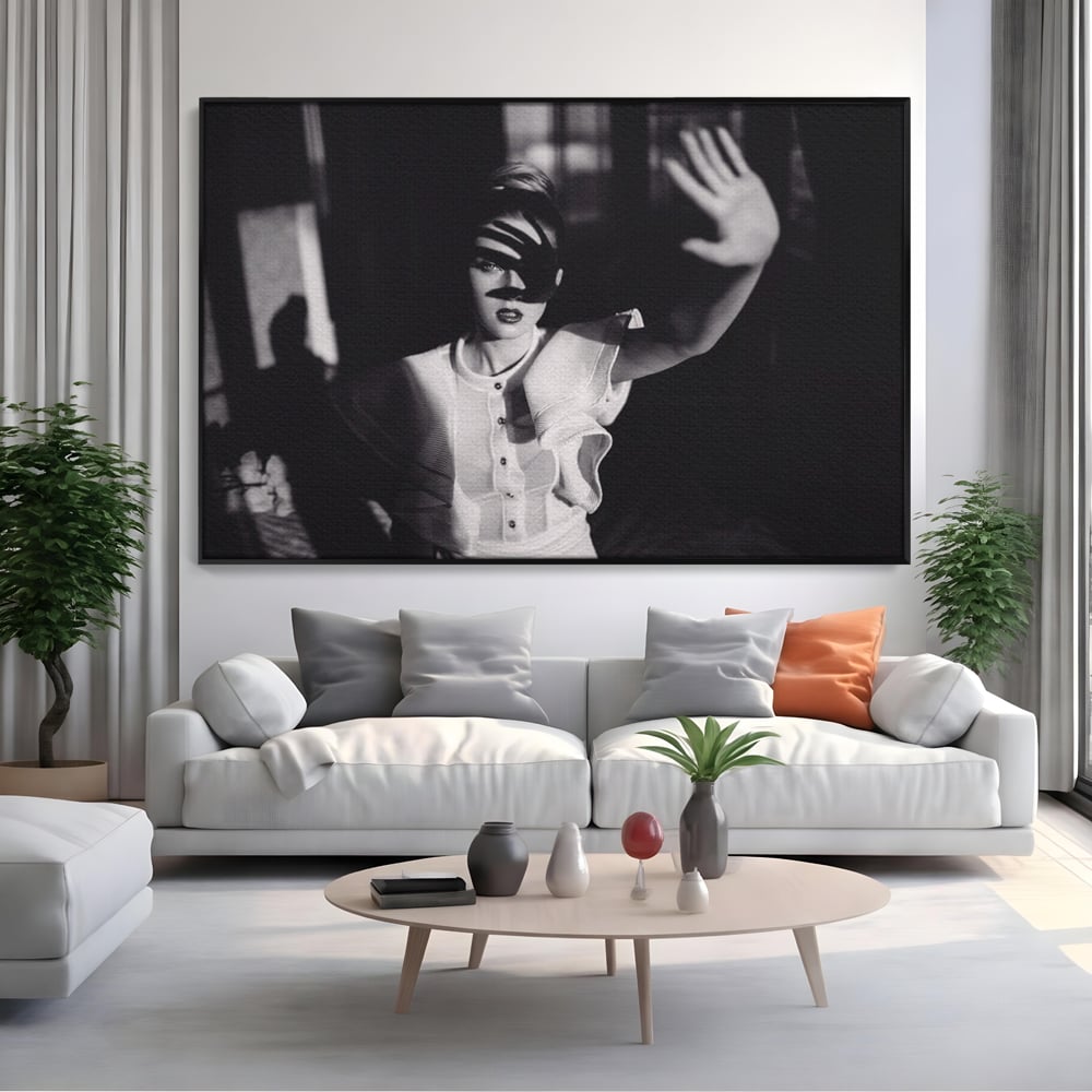 Tablou Canvas Premium LuxCanva® A1358, Elegant Lady , Frumusete, Dormitor, Femeie, Living, Alb-Negru