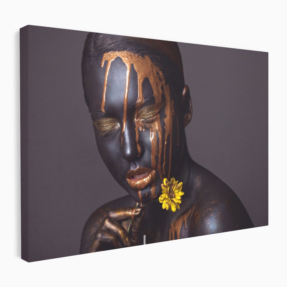 Tablou Canvas Premium LuxCanva® A1359, The Chocolate Girl , Ciocolata, Floare, Dormitor, Femeie, Living, Culori Vibrante