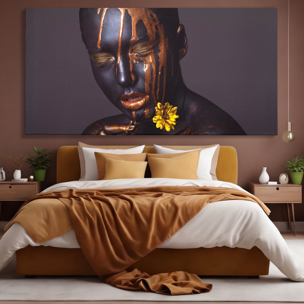 Tablou Canvas Premium LuxCanva® A1359, The Chocolate Girl , Ciocolata, Floare, Dormitor, Femeie, Living, Culori Vibrante