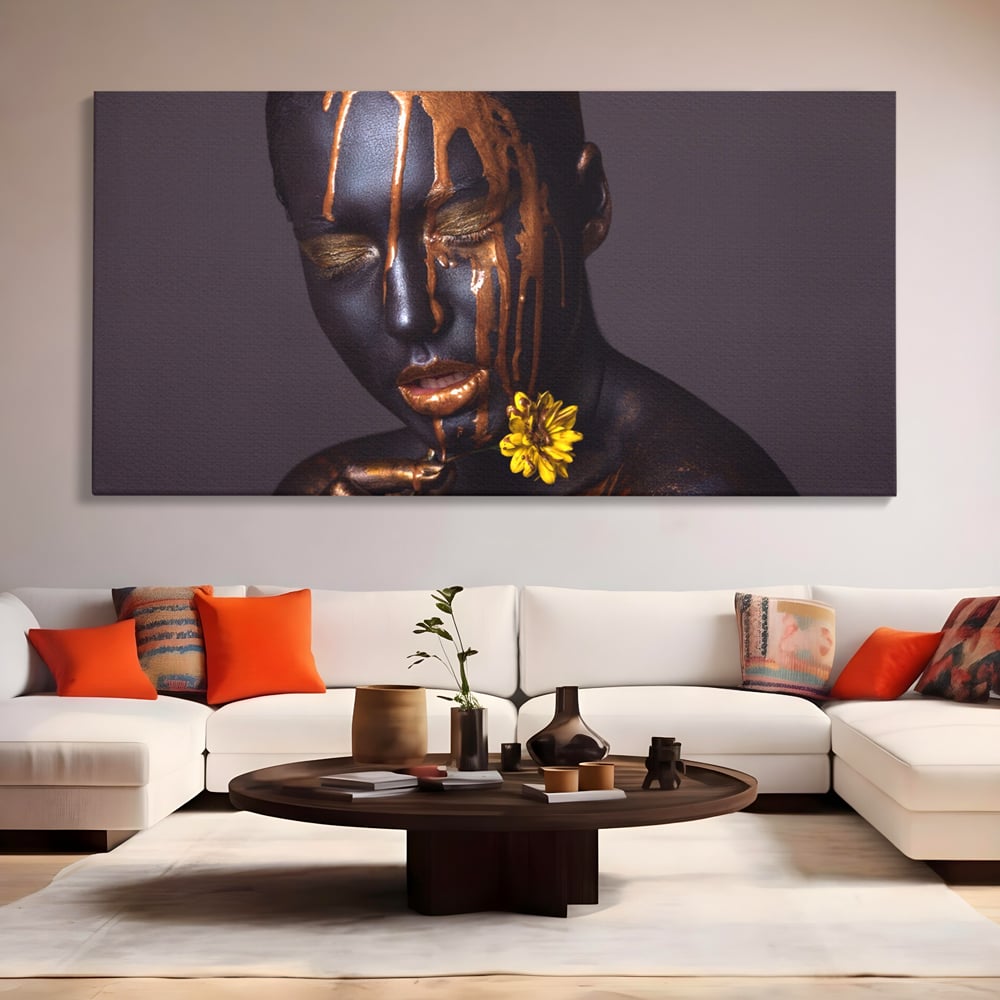 Tablou Canvas Premium LuxCanva® A1359, The Chocolate Girl , Ciocolata, Floare, Dormitor, Femeie, Living, Culori Vibrante
