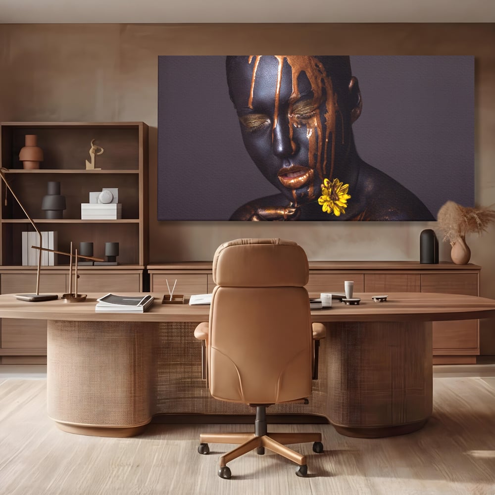 Tablou Canvas Premium LuxCanva® A1359, The Chocolate Girl , Ciocolata, Floare, Dormitor, Femeie, Living, Culori Vibrante