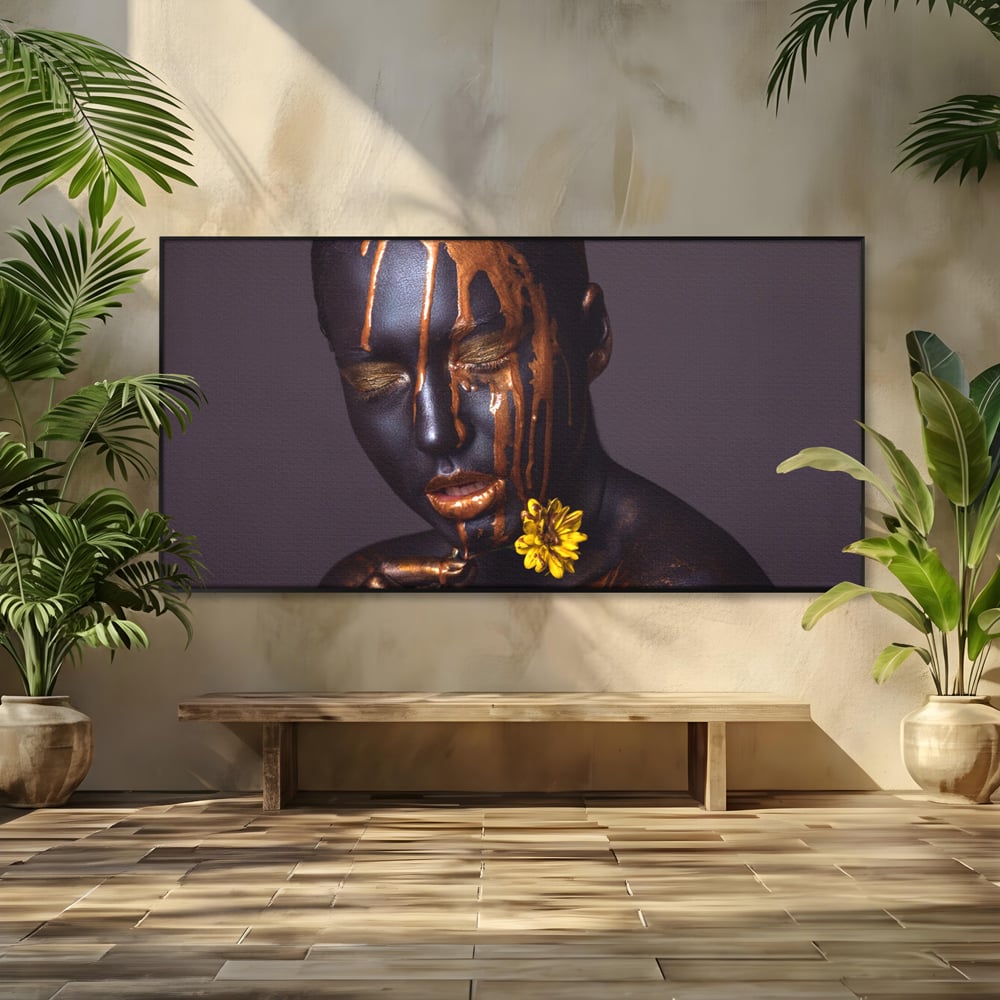 Tablou Canvas Premium LuxCanva® A1359, The Chocolate Girl , Ciocolata, Floare, Dormitor, Femeie, Living, Culori Vibrante