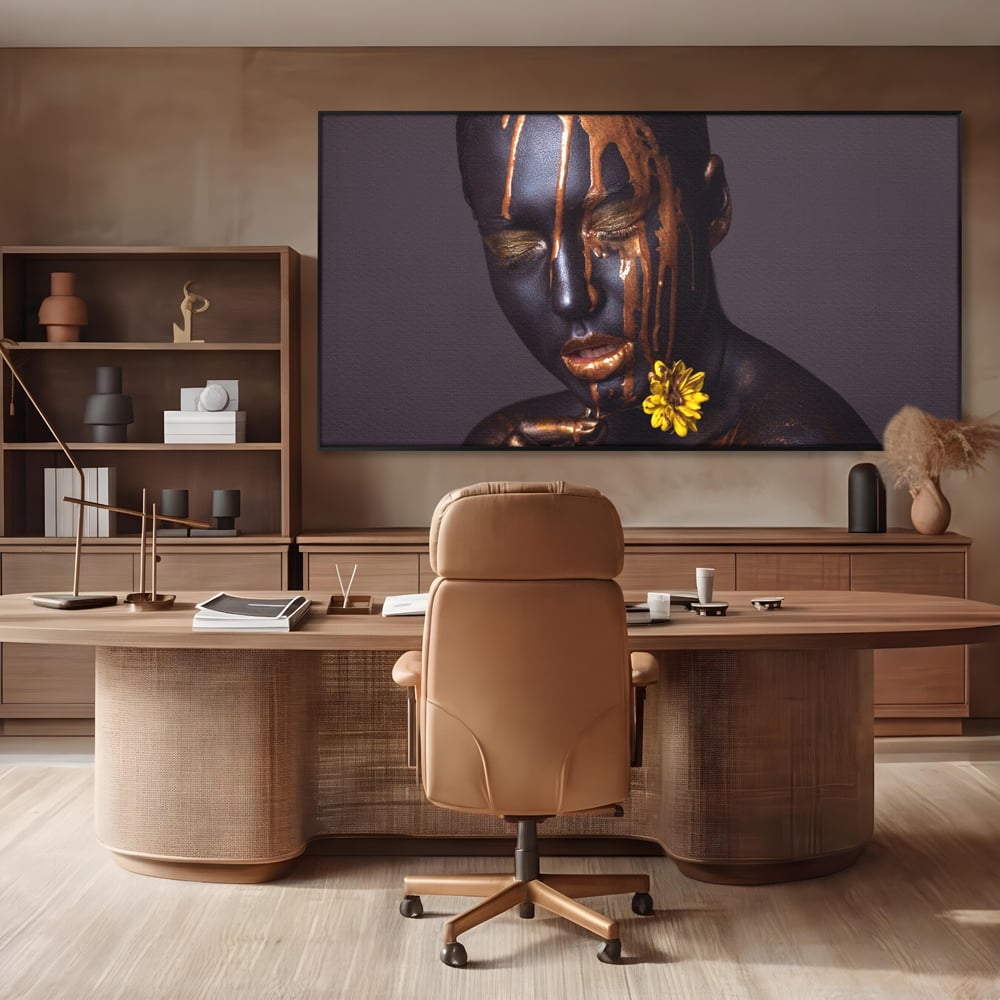 Tablou Canvas Premium LuxCanva® A1359, The Chocolate Girl , Ciocolata, Floare, Dormitor, Femeie, Living, Culori Vibrante