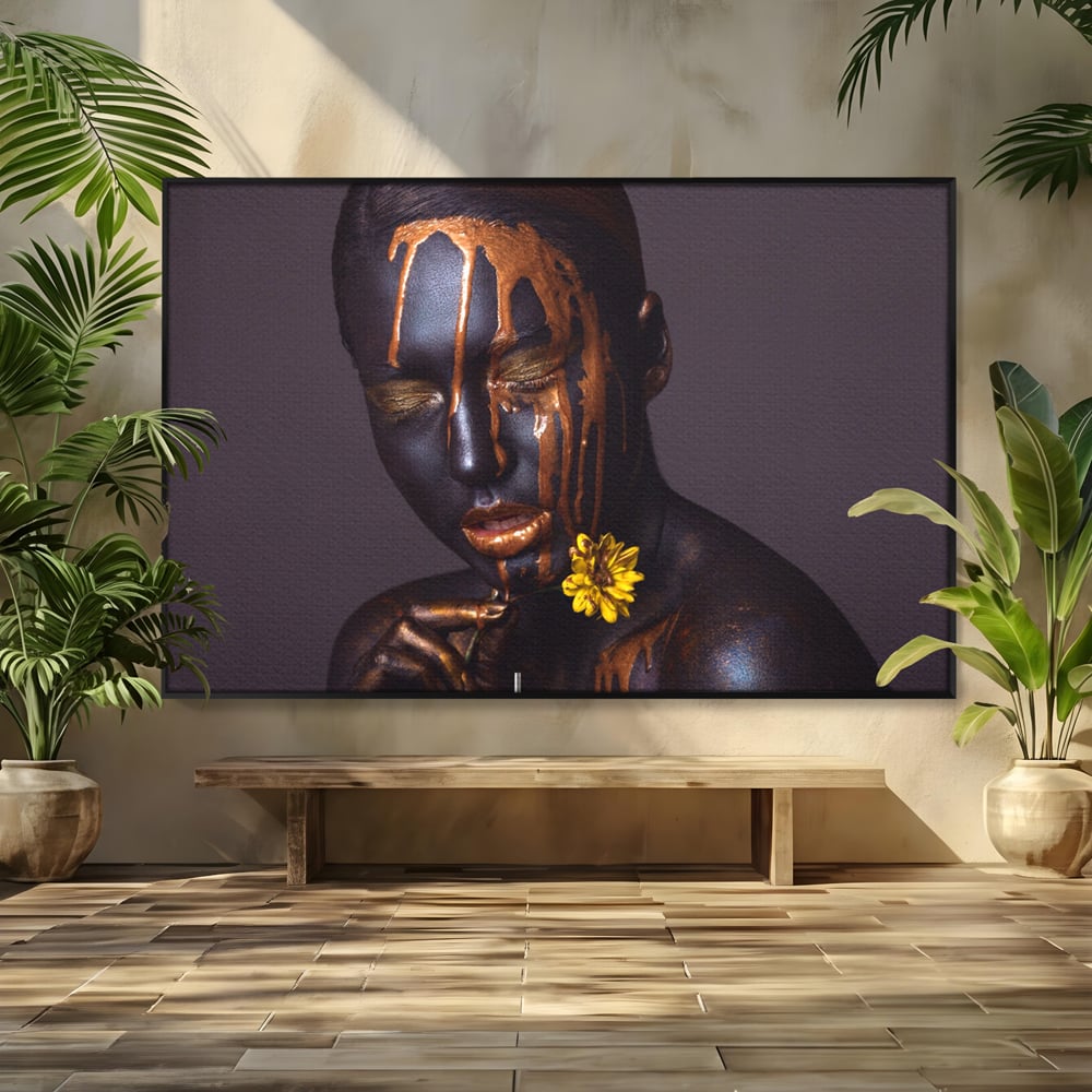 Tablou Canvas Premium LuxCanva® A1359, The Chocolate Girl , Ciocolata, Floare, Dormitor, Femeie, Living, Culori Vibrante