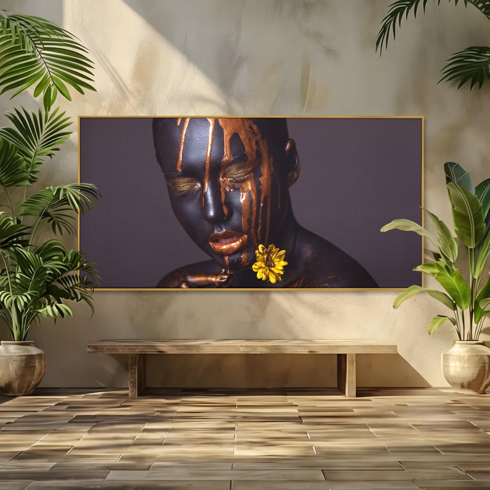 Tablou Canvas Premium LuxCanva® A1359, The Chocolate Girl , Ciocolata, Floare, Dormitor, Femeie, Living, Culori Vibrante