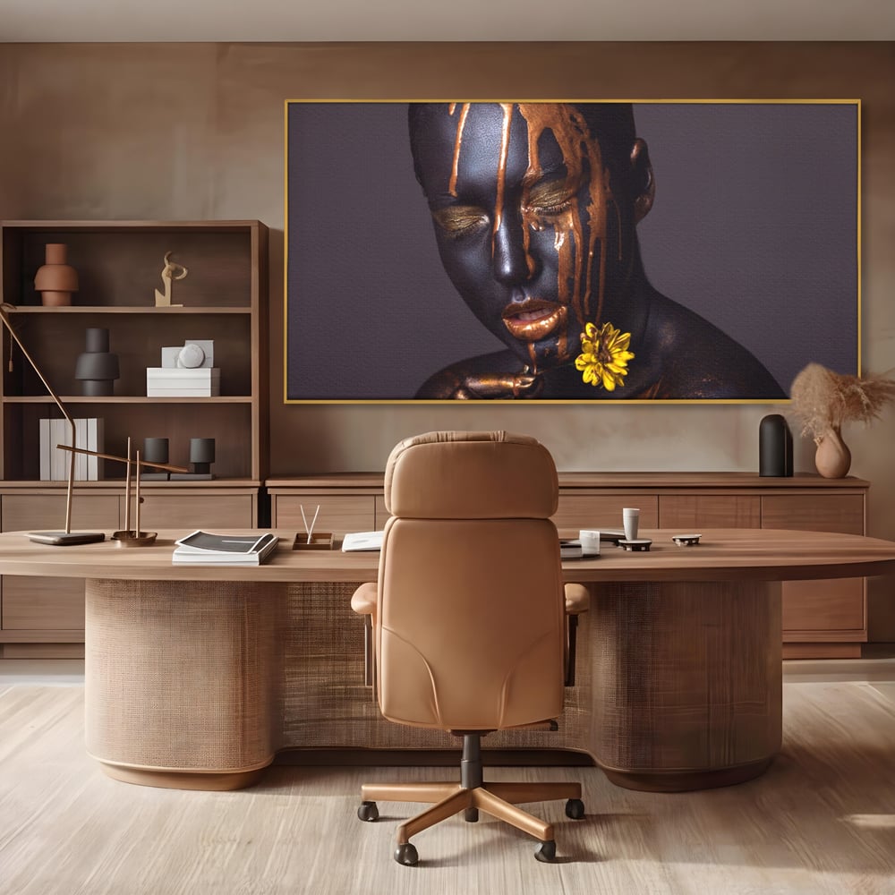 Tablou Canvas Premium LuxCanva® A1359, The Chocolate Girl , Ciocolata, Floare, Dormitor, Femeie, Living, Culori Vibrante