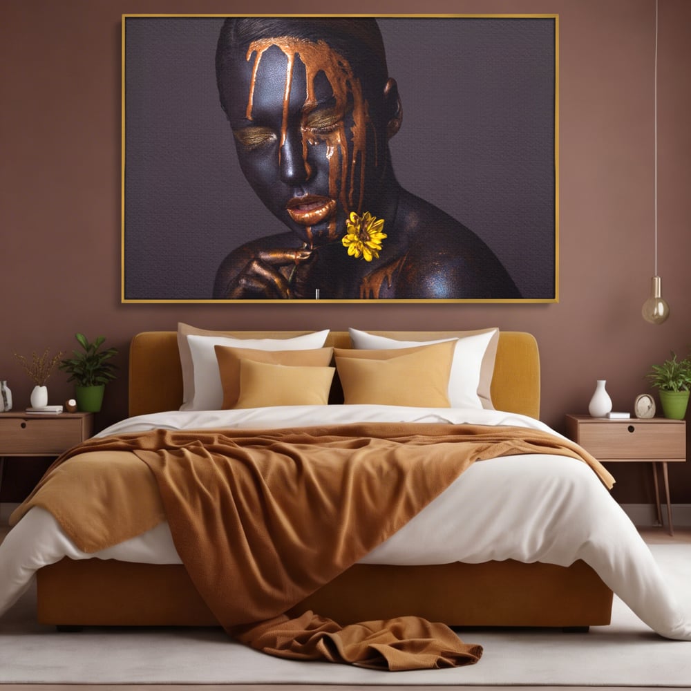 Tablou Canvas Premium LuxCanva® A1359, The Chocolate Girl , Ciocolata, Floare, Dormitor, Femeie, Living, Culori Vibrante