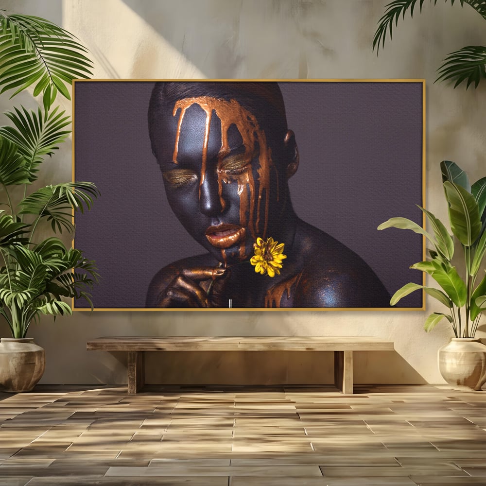 Tablou Canvas Premium LuxCanva® A1359, The Chocolate Girl , Ciocolata, Floare, Dormitor, Femeie, Living, Culori Vibrante