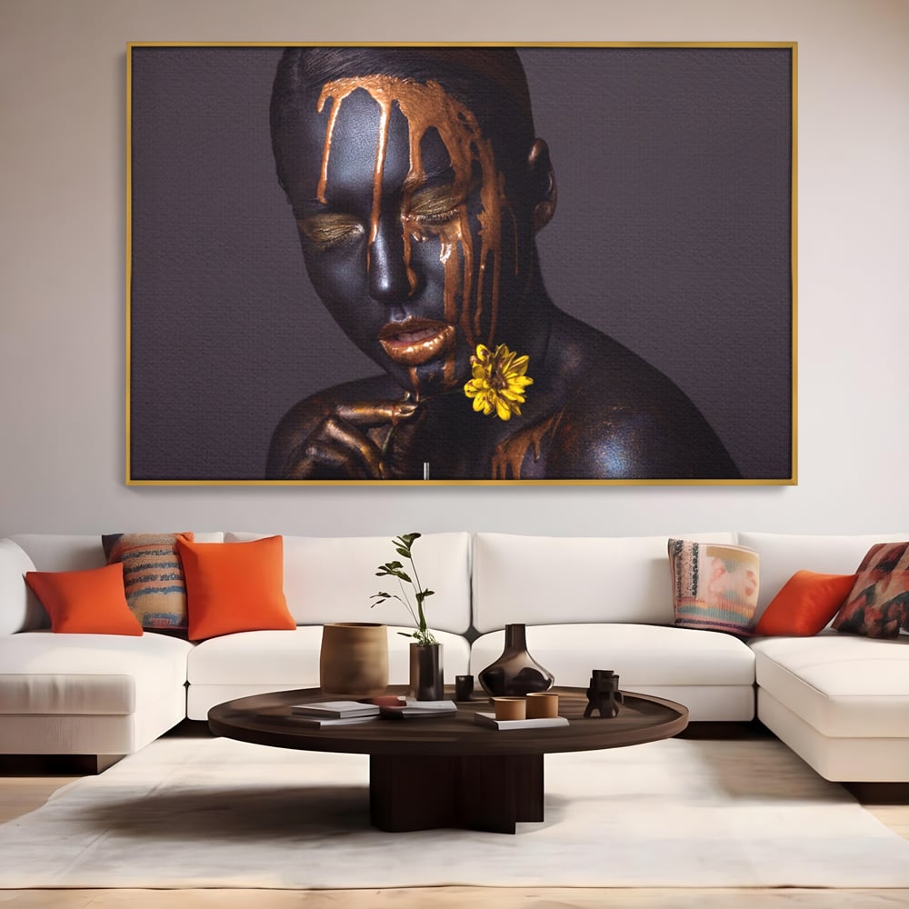 Tablou Canvas Premium LuxCanva® A1359, The Chocolate Girl , Ciocolata, Floare, Dormitor, Femeie, Living, Culori Vibrante