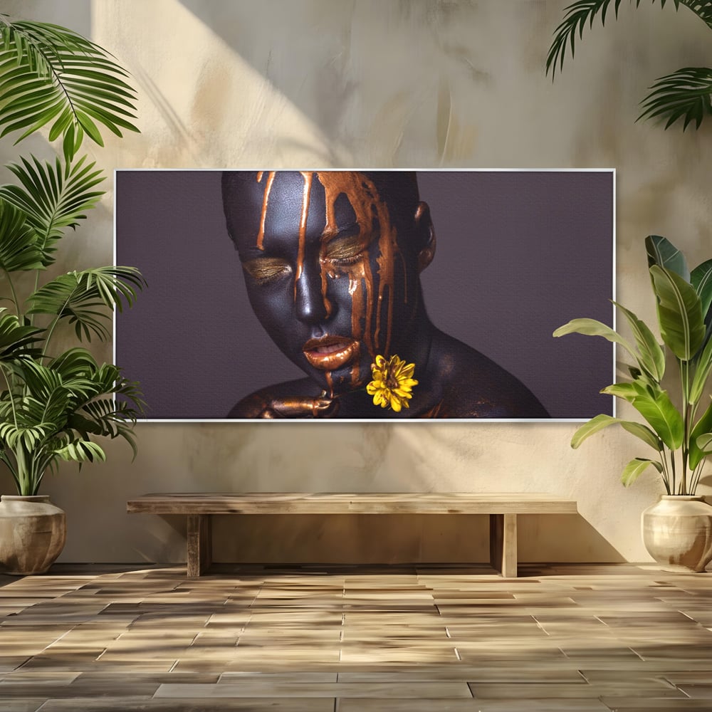 Tablou Canvas Premium LuxCanva® A1359, The Chocolate Girl , Ciocolata, Floare, Dormitor, Femeie, Living, Culori Vibrante