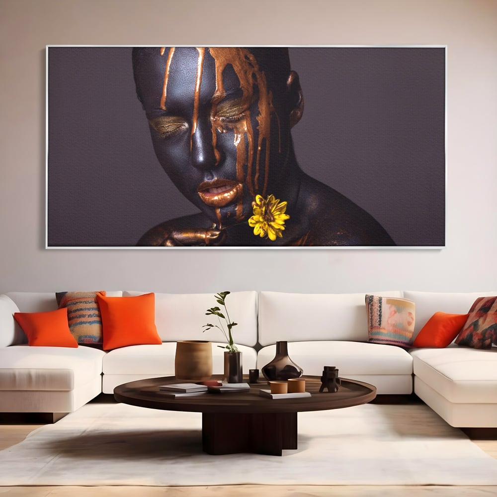 Tablou Canvas Premium LuxCanva® A1359, The Chocolate Girl , Ciocolata, Floare, Dormitor, Femeie, Living, Culori Vibrante