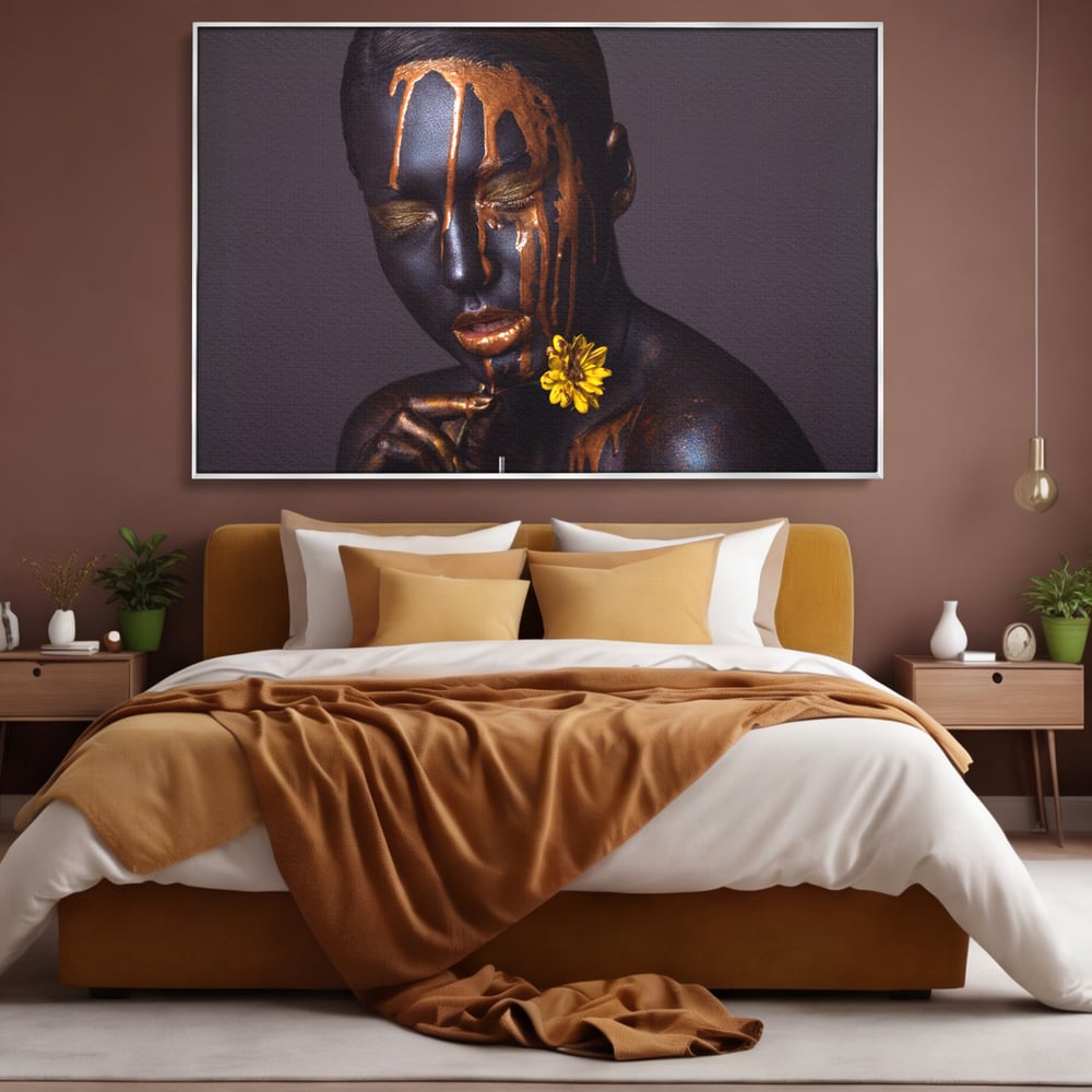 Tablou Canvas Premium LuxCanva® A1359, The Chocolate Girl , Ciocolata, Floare, Dormitor, Femeie, Living, Culori Vibrante