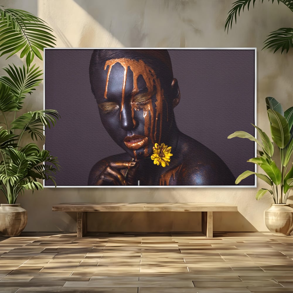Tablou Canvas Premium LuxCanva® A1359, The Chocolate Girl , Ciocolata, Floare, Dormitor, Femeie, Living, Culori Vibrante