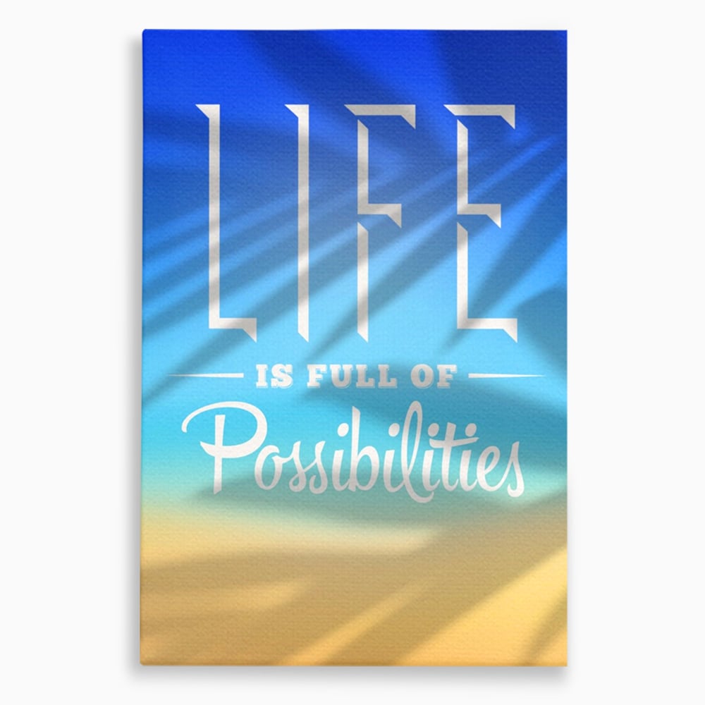 Tablou Canvas Premium LuxCanva® A1360, Possibilities Life , Living, Motivational, Munca, Inspirational, Birou, Culori Vibrante