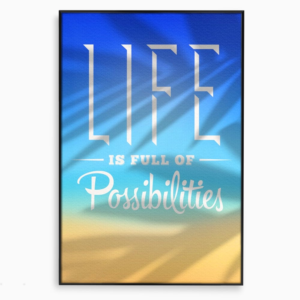 Tablou Canvas Premium LuxCanva® A1360, Possibilities Life , Living, Motivational, Munca, Inspirational, Birou, Culori Vibrante