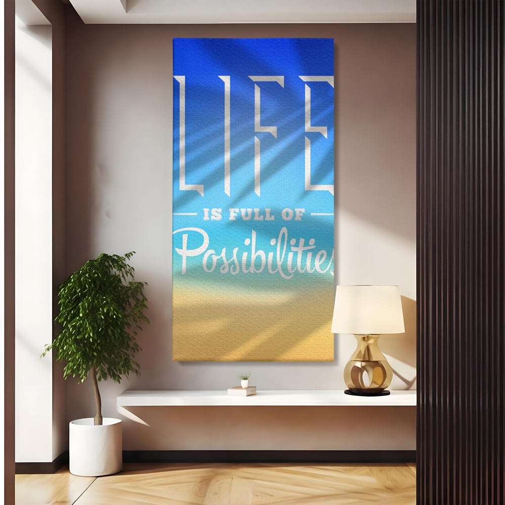 Tablou Canvas Premium LuxCanva® A1360, Possibilities Life , Living, Motivational, Munca, Inspirational, Birou, Culori Vibrante