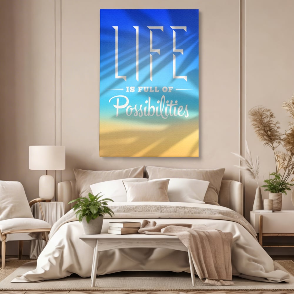 Tablou Canvas Premium LuxCanva® A1360, Possibilities Life , Living, Motivational, Munca, Inspirational, Birou, Culori Vibrante
