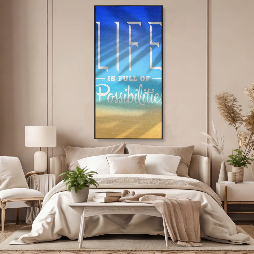 Tablou Canvas Premium LuxCanva® A1360, Possibilities Life , Living, Motivational, Munca, Inspirational, Birou, Culori Vibrante