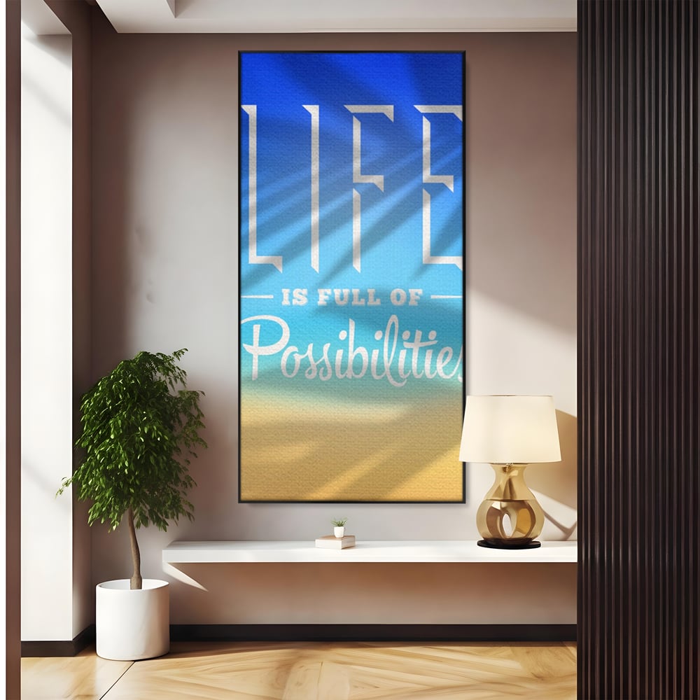 Tablou Canvas Premium LuxCanva® A1360, Possibilities Life , Living, Motivational, Munca, Inspirational, Birou, Culori Vibrante