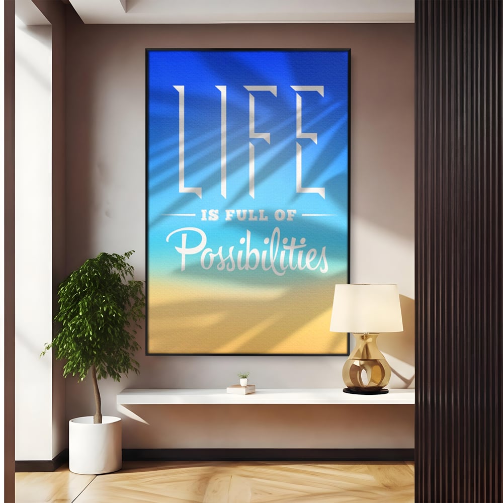 Tablou Canvas Premium LuxCanva® A1360, Possibilities Life , Living, Motivational, Munca, Inspirational, Birou, Culori Vibrante