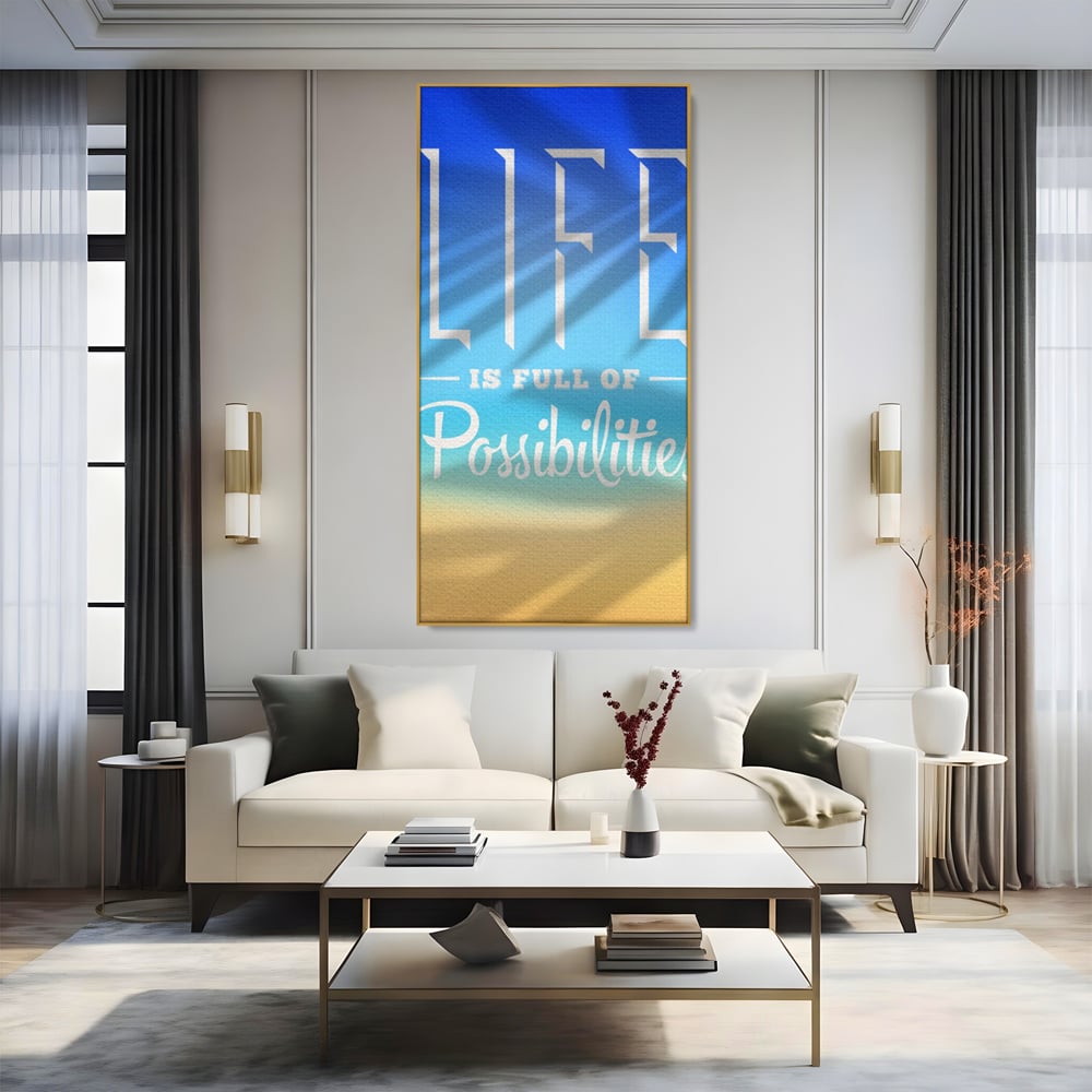 Tablou Canvas Premium LuxCanva® A1360, Possibilities Life , Living, Motivational, Munca, Inspirational, Birou, Culori Vibrante