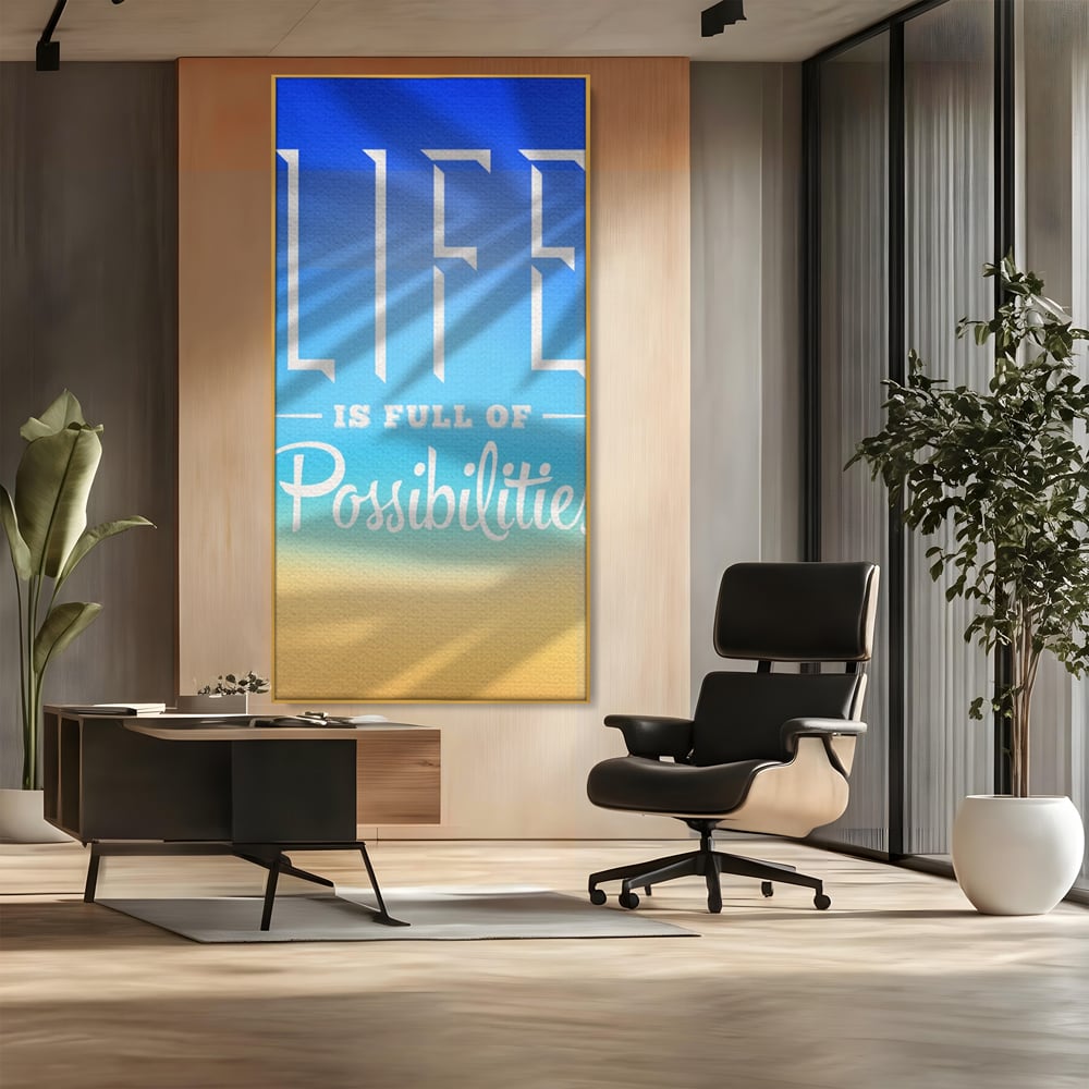 Tablou Canvas Premium LuxCanva® A1360, Possibilities Life , Living, Motivational, Munca, Inspirational, Birou, Culori Vibrante