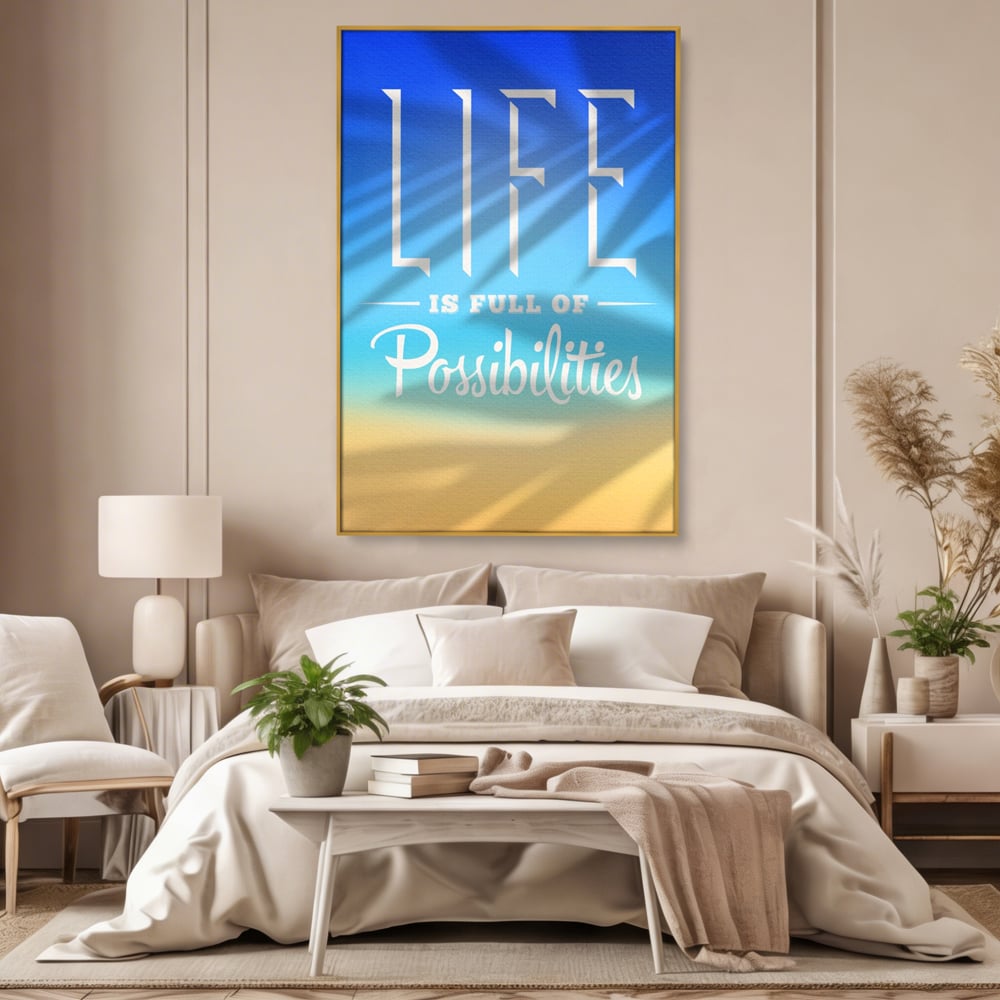 Tablou Canvas Premium LuxCanva® A1360, Possibilities Life , Living, Motivational, Munca, Inspirational, Birou, Culori Vibrante