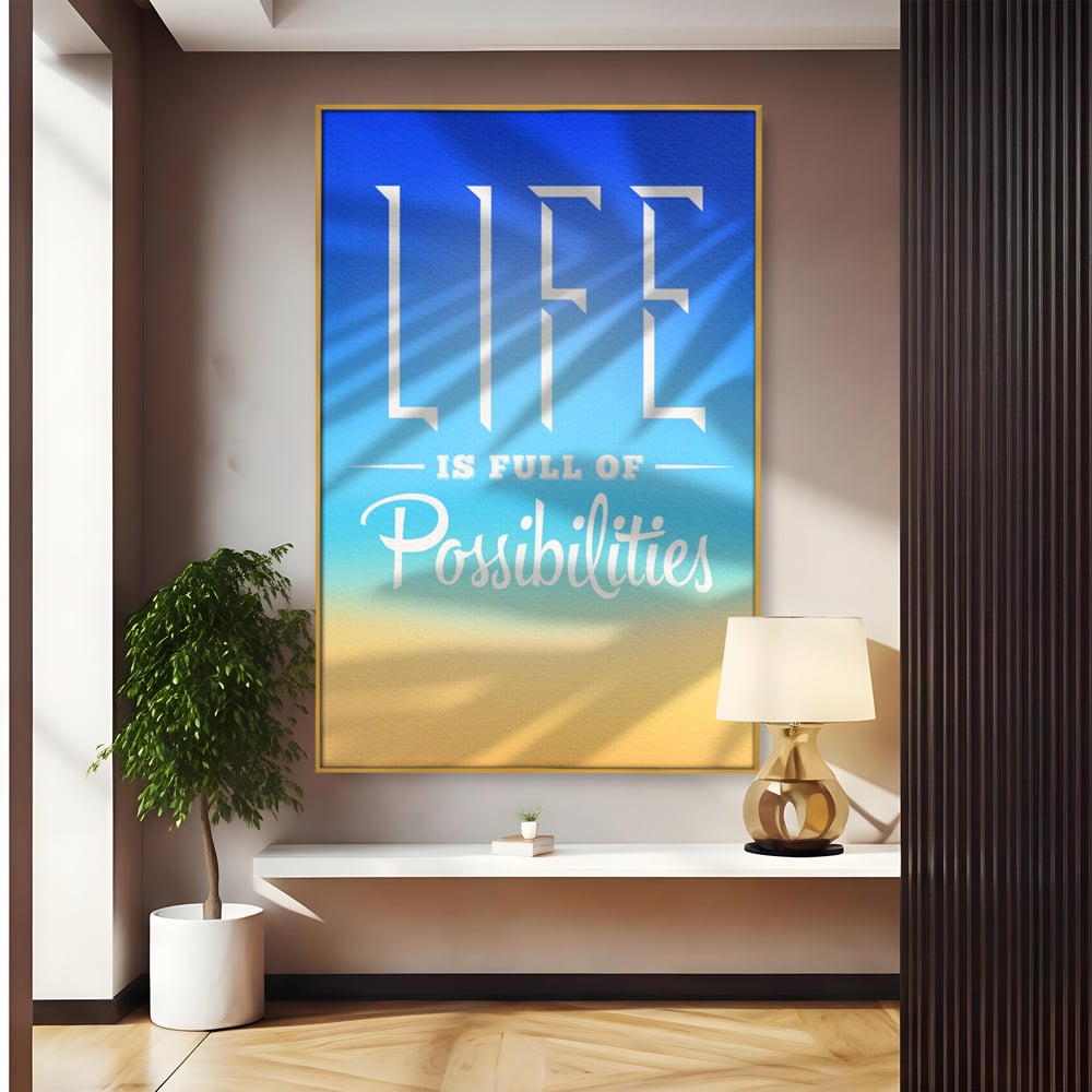 Tablou Canvas Premium LuxCanva® A1360, Possibilities Life , Living, Motivational, Munca, Inspirational, Birou, Culori Vibrante
