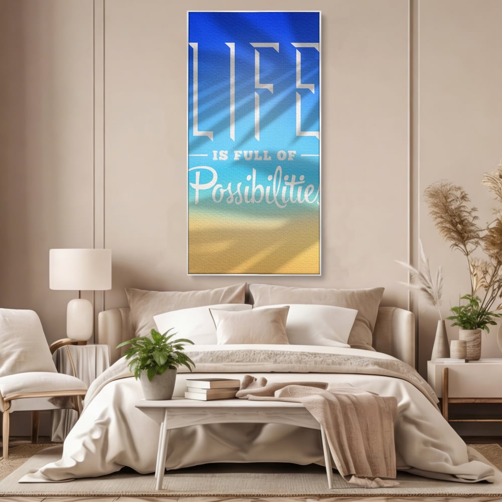 Tablou Canvas Premium LuxCanva® A1360, Possibilities Life , Living, Motivational, Munca, Inspirational, Birou, Culori Vibrante