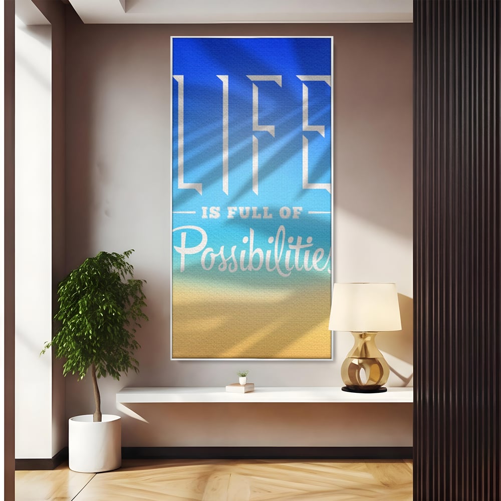 Tablou Canvas Premium LuxCanva® A1360, Possibilities Life , Living, Motivational, Munca, Inspirational, Birou, Culori Vibrante