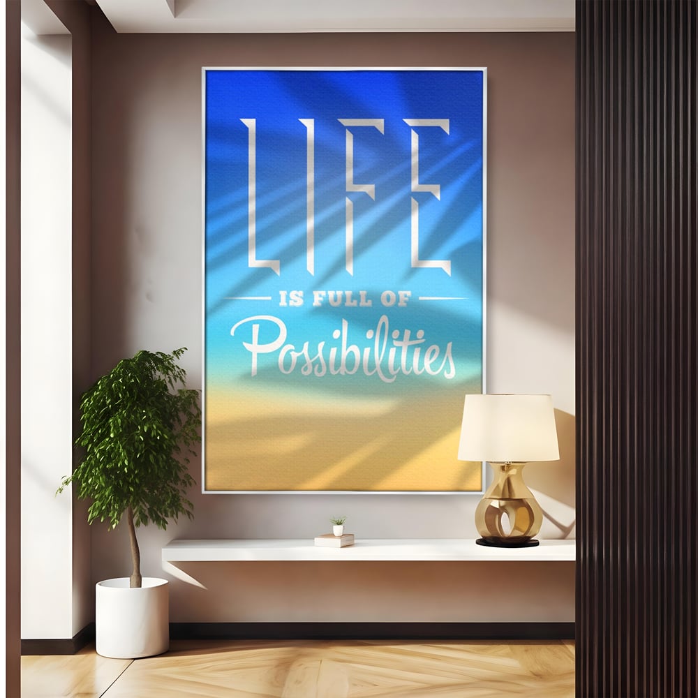 Tablou Canvas Premium LuxCanva® A1360, Possibilities Life , Living, Motivational, Munca, Inspirational, Birou, Culori Vibrante