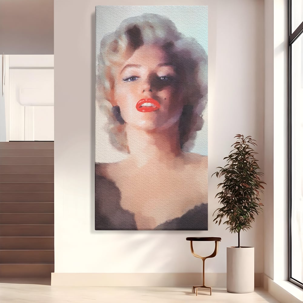 Tablou Canvas Premium LuxCanva® A1361, Marilyn Monroe ,  Living, Actrita, Sex Simbol, Diva, Cantareata, Dressing, Culori Vibrante