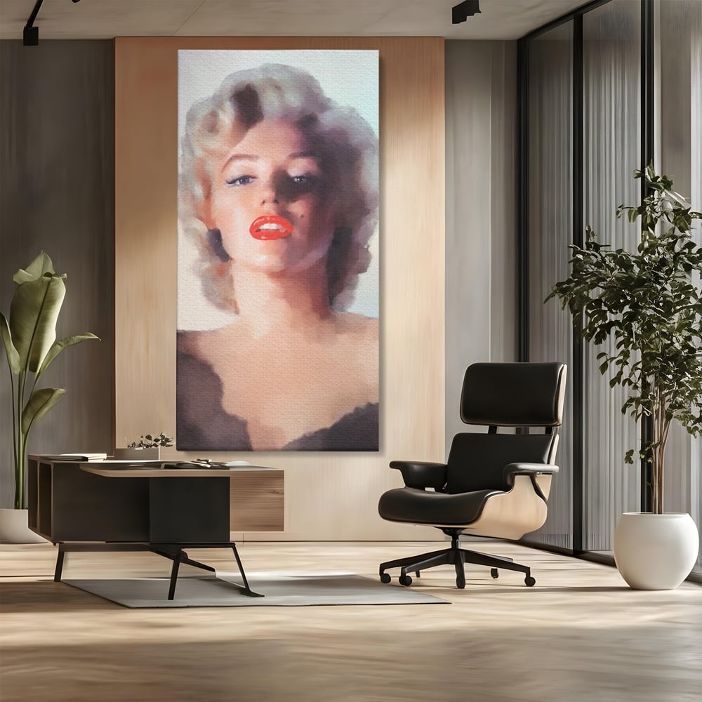 Tablou Canvas Premium LuxCanva® A1361, Marilyn Monroe ,  Living, Actrita, Sex Simbol, Diva, Cantareata, Dressing, Culori Vibrante