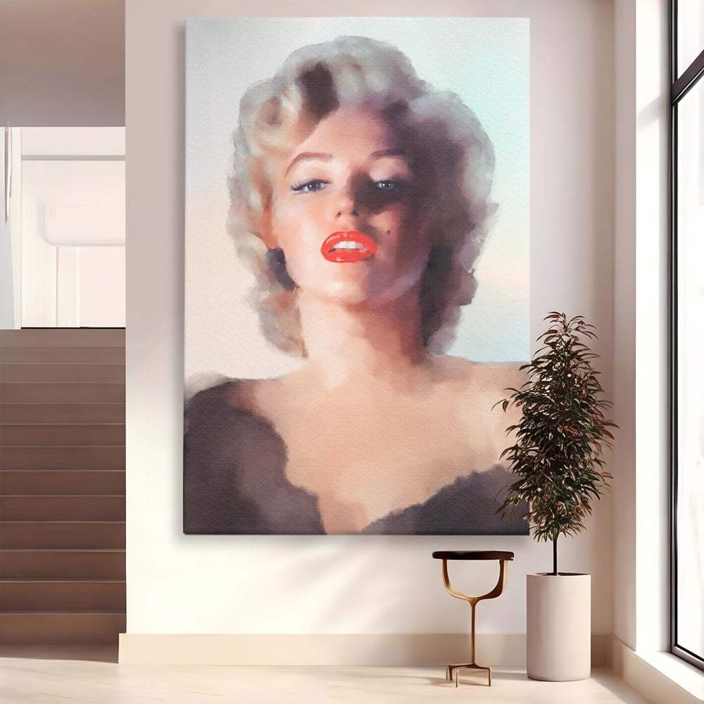 Tablou Canvas Premium LuxCanva® A1361, Marilyn Monroe ,  Living, Actrita, Sex Simbol, Diva, Cantareata, Dressing, Culori Vibrante