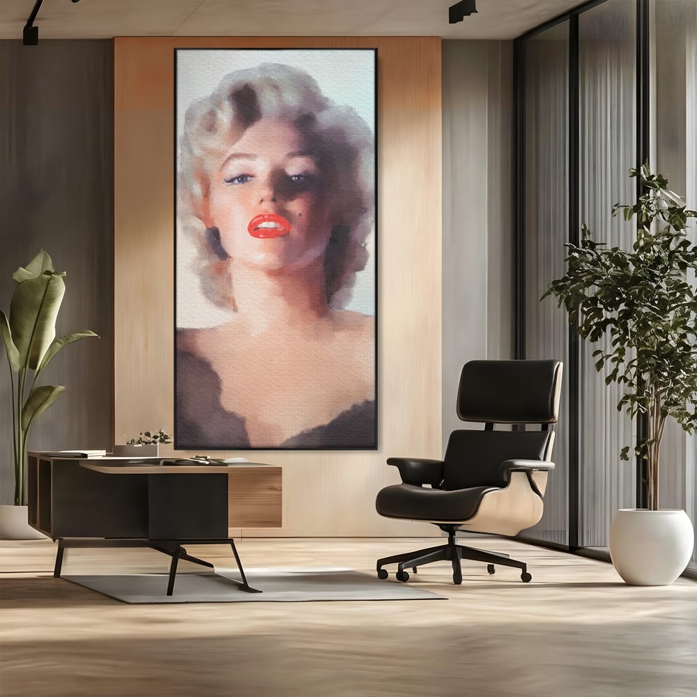 Tablou Canvas Premium LuxCanva® A1361, Marilyn Monroe ,  Living, Actrita, Sex Simbol, Diva, Cantareata, Dressing, Culori Vibrante