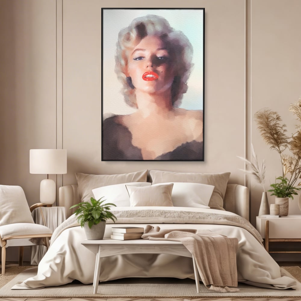 Tablou Canvas Premium LuxCanva® A1361, Marilyn Monroe ,  Living, Actrita, Sex Simbol, Diva, Cantareata, Dressing, Culori Vibrante