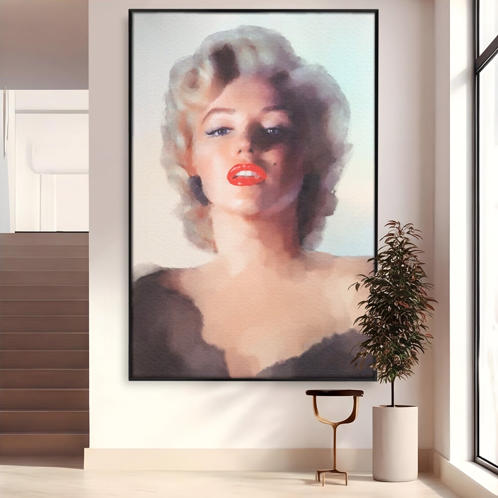 Tablou Canvas Premium LuxCanva® A1361, Marilyn Monroe ,  Living, Actrita, Sex Simbol, Diva, Cantareata, Dressing, Culori Vibrante